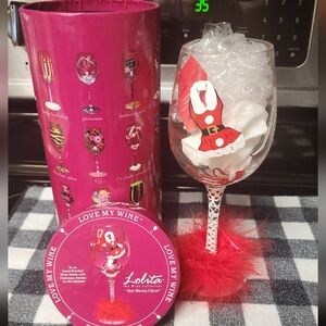 Lolita Christmas wine glass